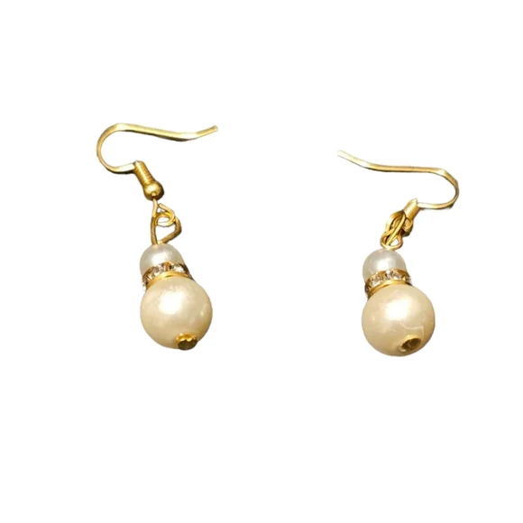 Pearl ear rings imitation - Picture 3 of 11